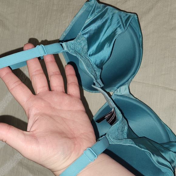 Victorias Secret Very Sexy Push Up turquoise/green blueUnderwire Bra Lace VS 38D - Picture 8 of 9